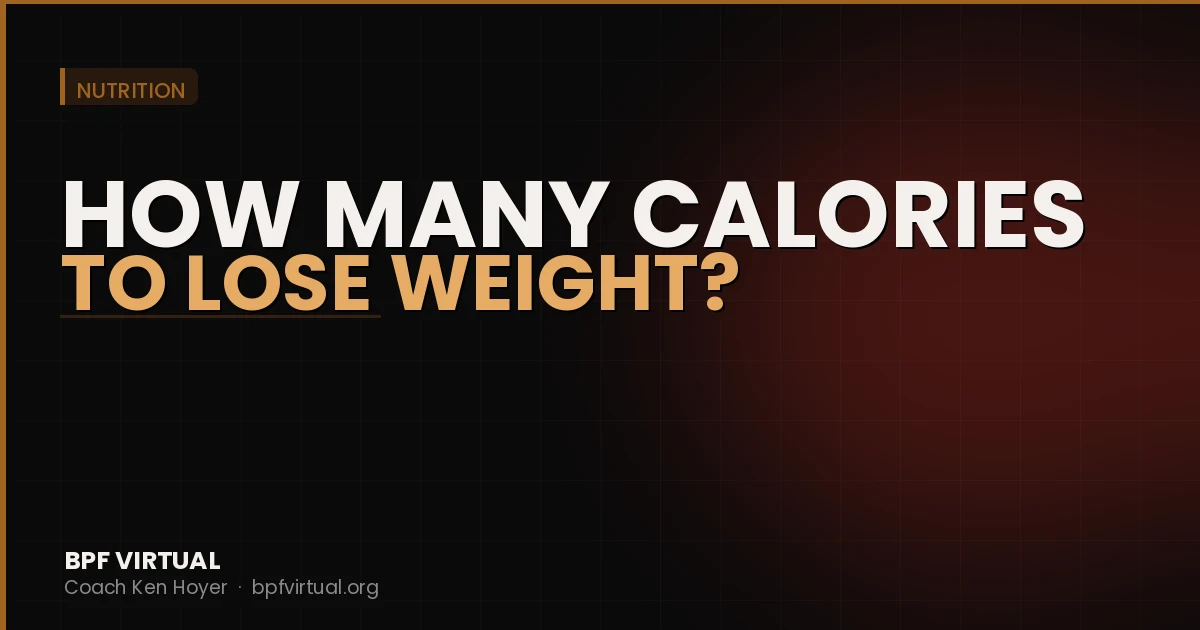 How Many Calories Should I Eat to Lose Weight?