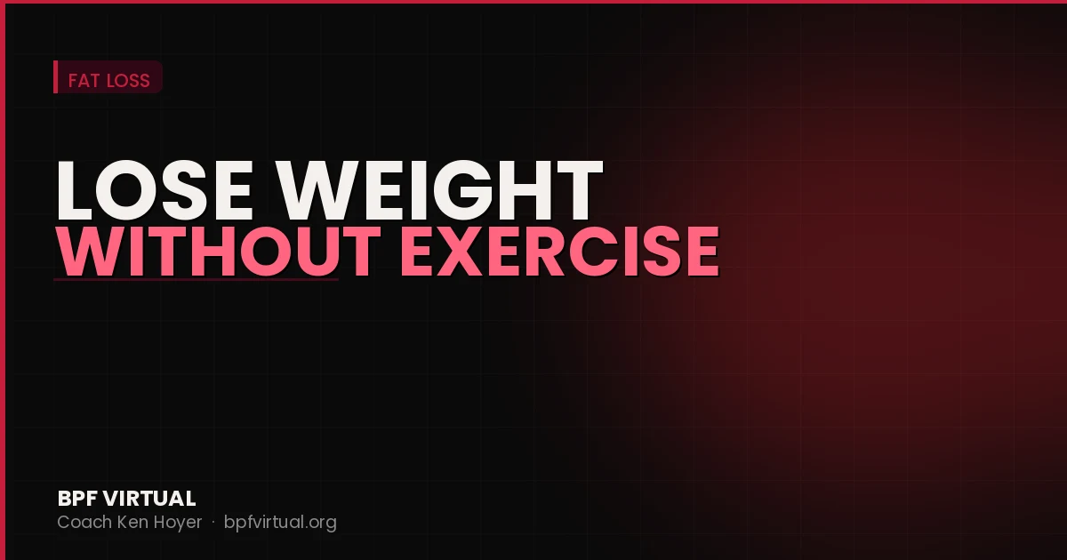 How to Lose Weight Without Exercise